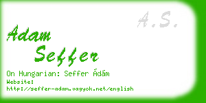 adam seffer business card